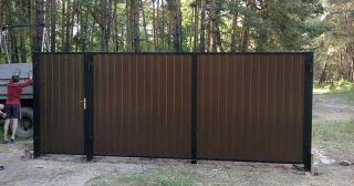 Купить распашные ворота из профнастила Ачинск, цена от 2710 руб.